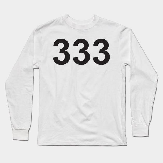 Angel number 333 Long Sleeve T-Shirt by lawofattraction1111